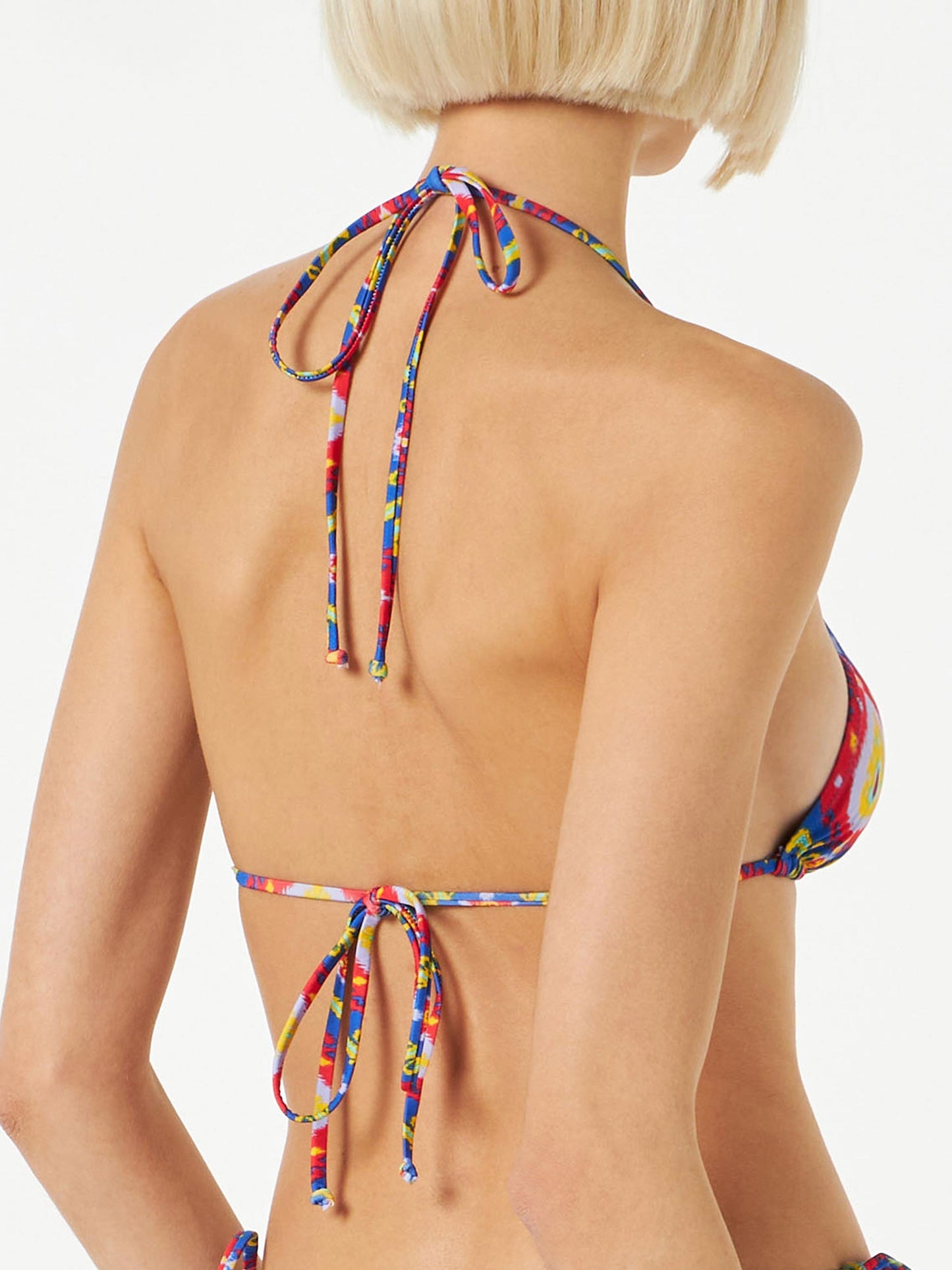 Woman triangle top with ikat print - MC2 Saint Barth