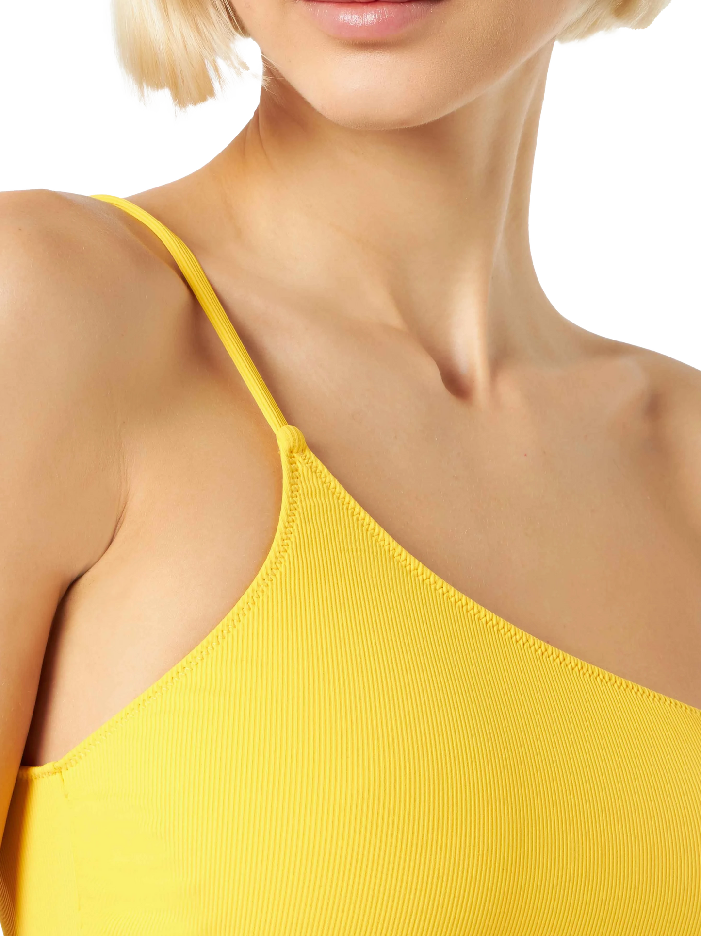 Woman yellow one shoulder bralette bikini - MC2 Saint Barth