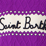 Woman half-turtleneck sweater with Saint Barth lettering - MC2 Saint Barth