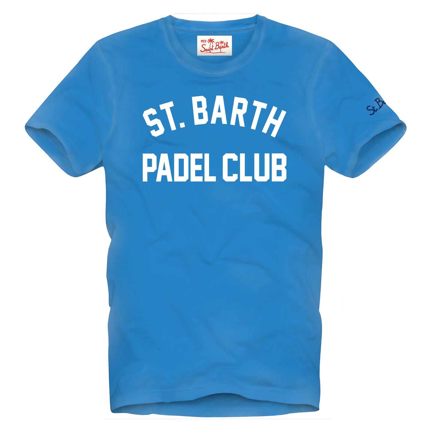 Man cotton vintage treatment t-shirt with St. Barth Padel Club print - MC2 Saint Barth
