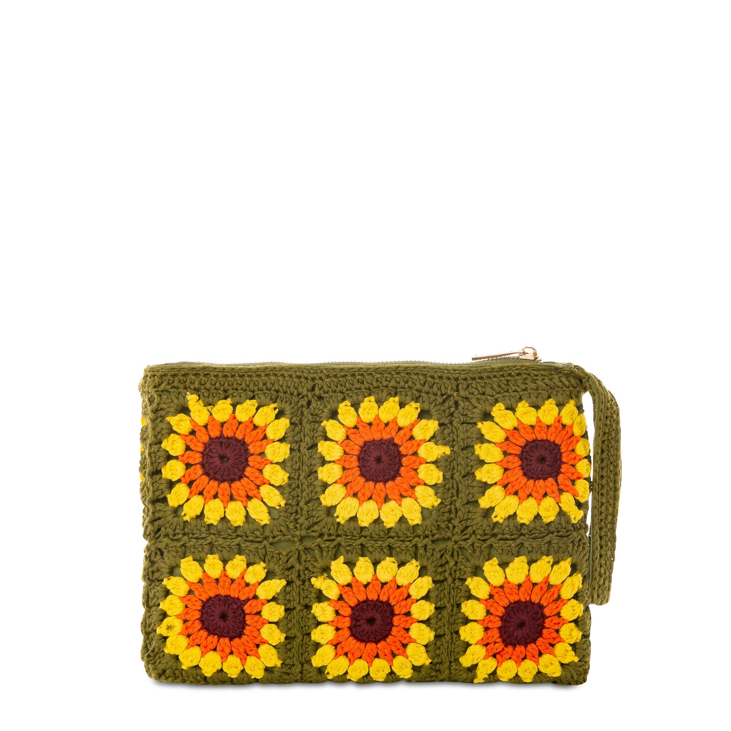 Parisienne crochet pouch bag with sunflower embroidery - MC2 Saint Barth
