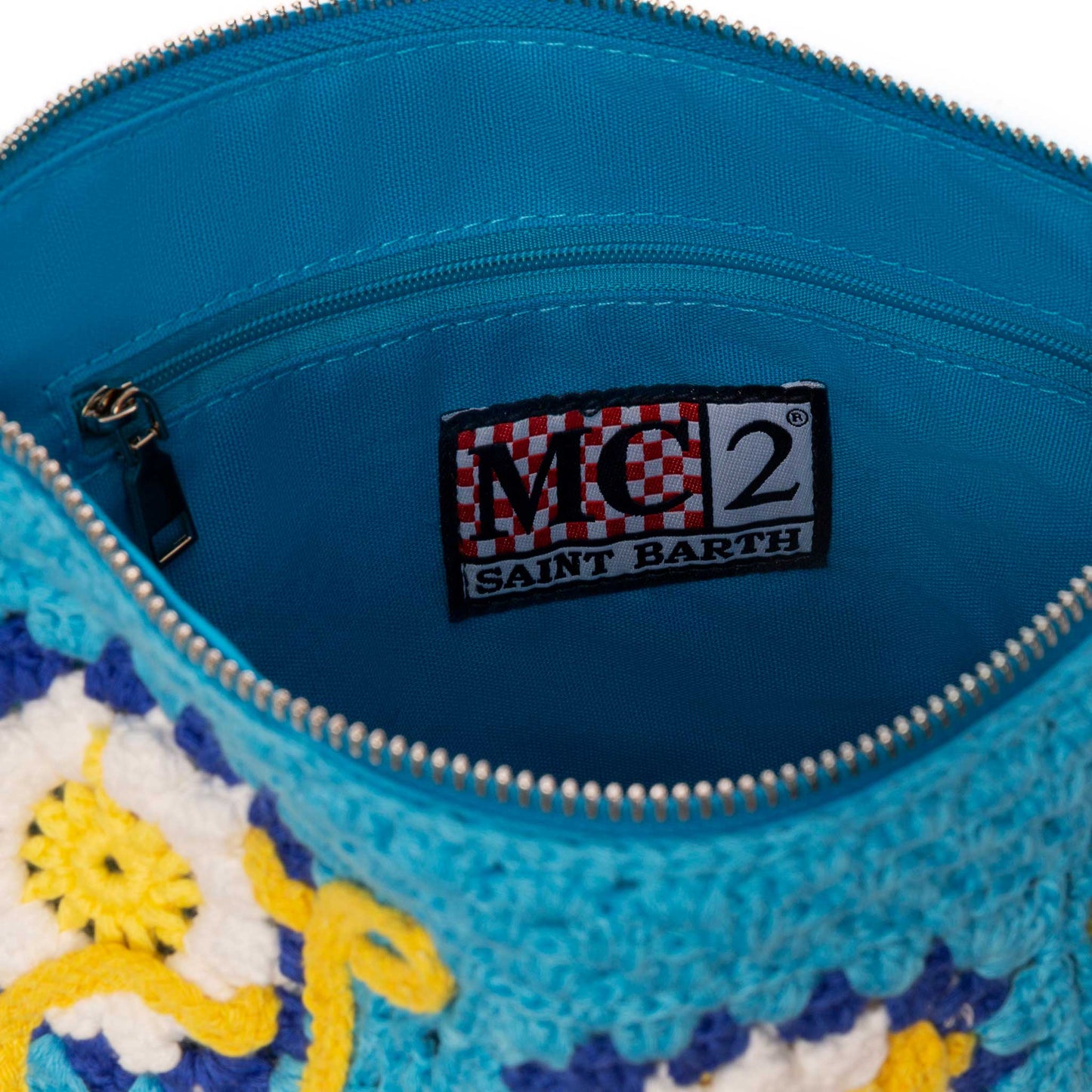 Parisienne crochet pouch bag with daisy embroidery - MC2 Saint Barth