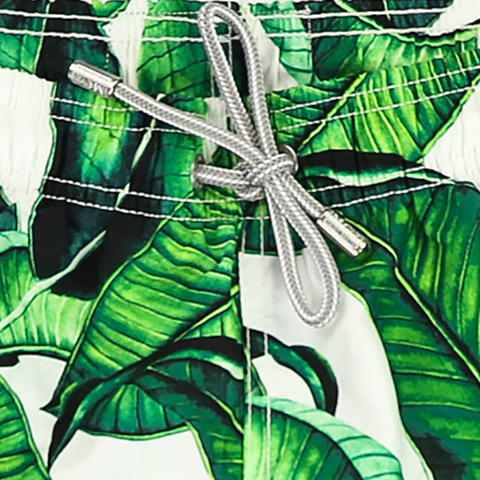 Boy swim shorts with banana leaves print - MC2 Saint Barth