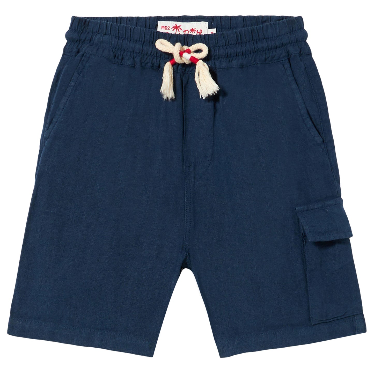 Boy blue navy linen bermuda shorts - MC2 Saint Barth