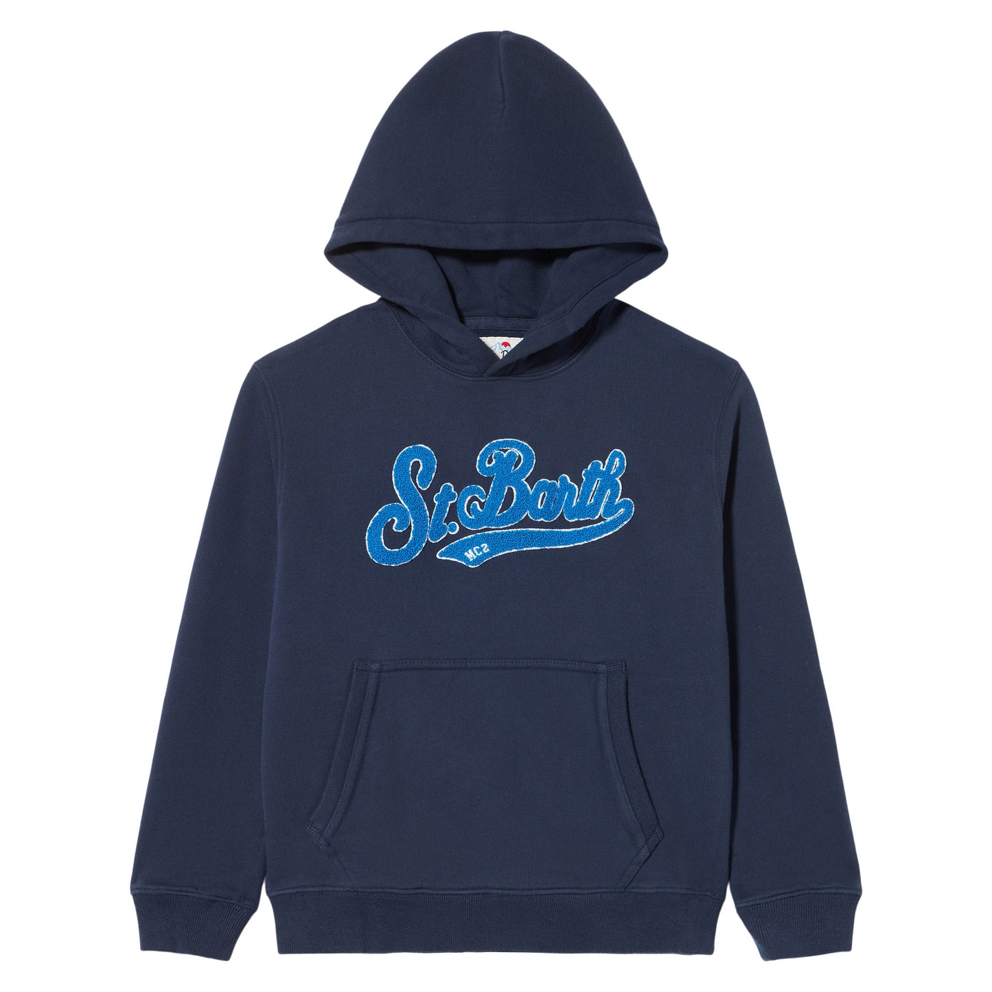 Boy navy blue hooded sweatshirt - MC2 Saint Barth