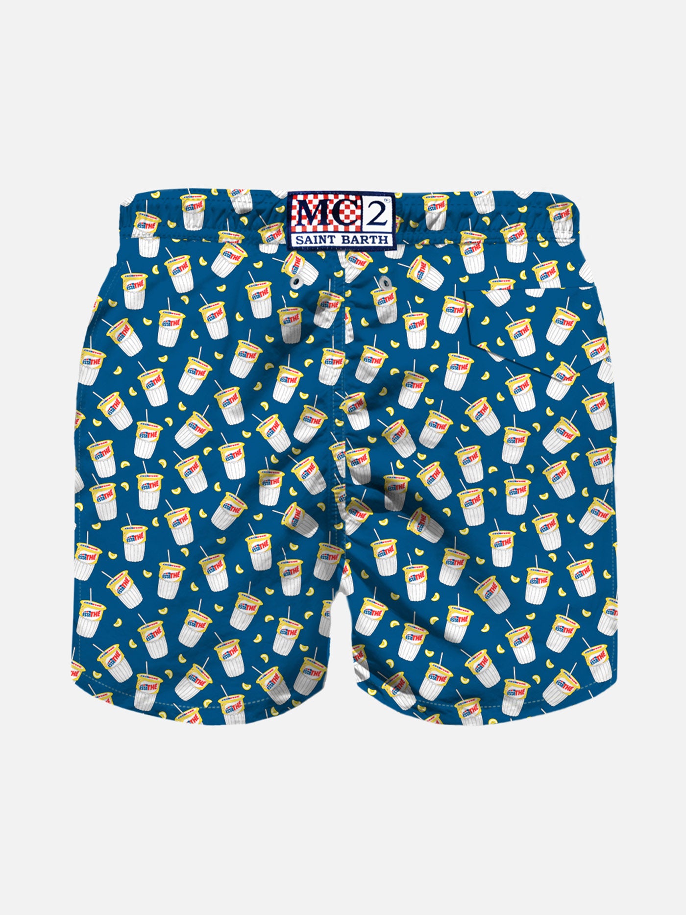 Boy swim shorts with Estathé print | Estathé® Special Edition - MC2 Saint Barth