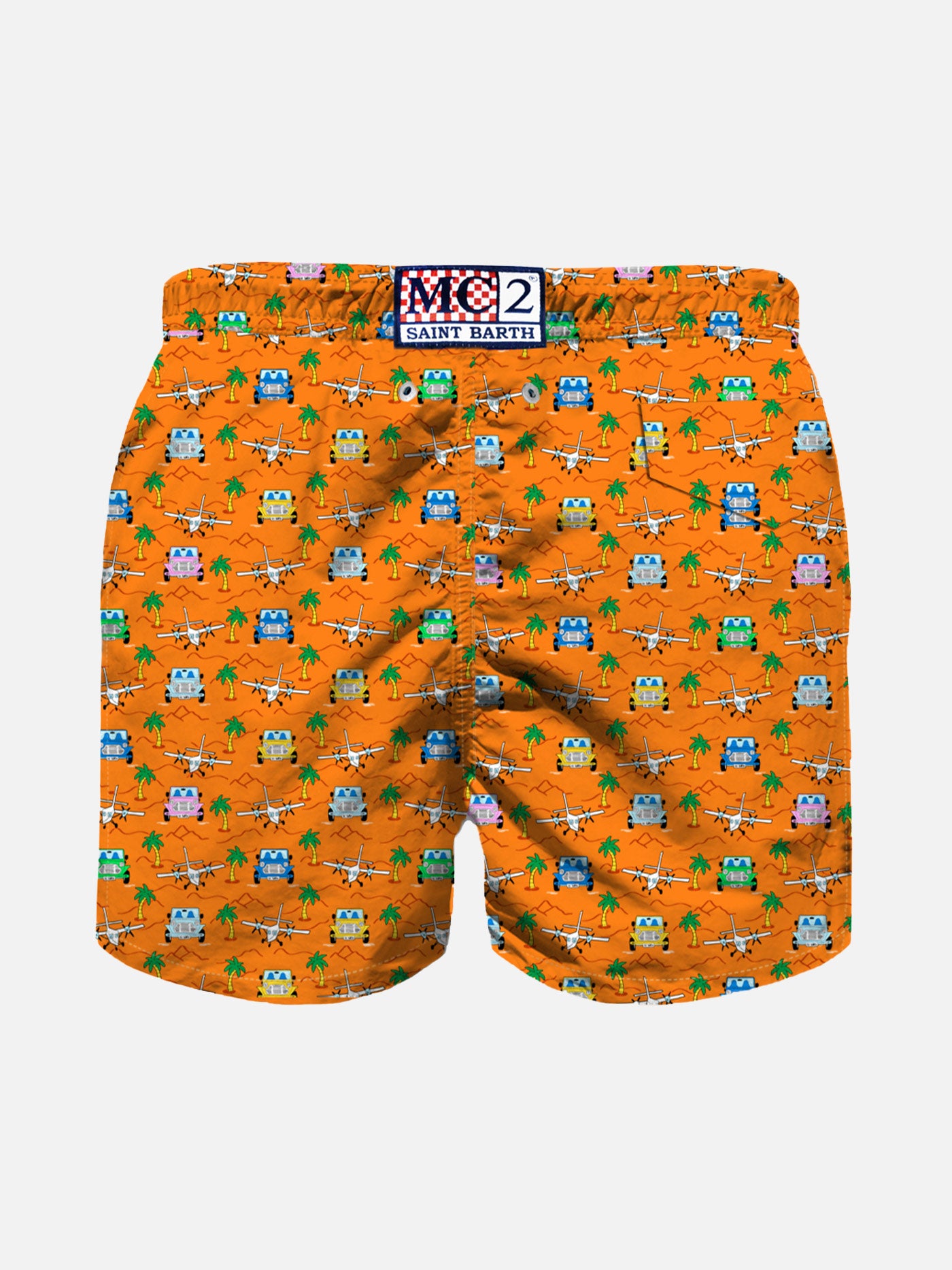 Boy swim shorts with cars and palms print - MC2 Saint Barth
