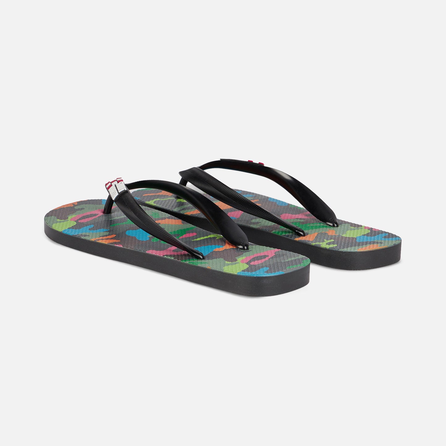 Flip Flops with multicolor fluo camouflage print - MC2 Saint Barth