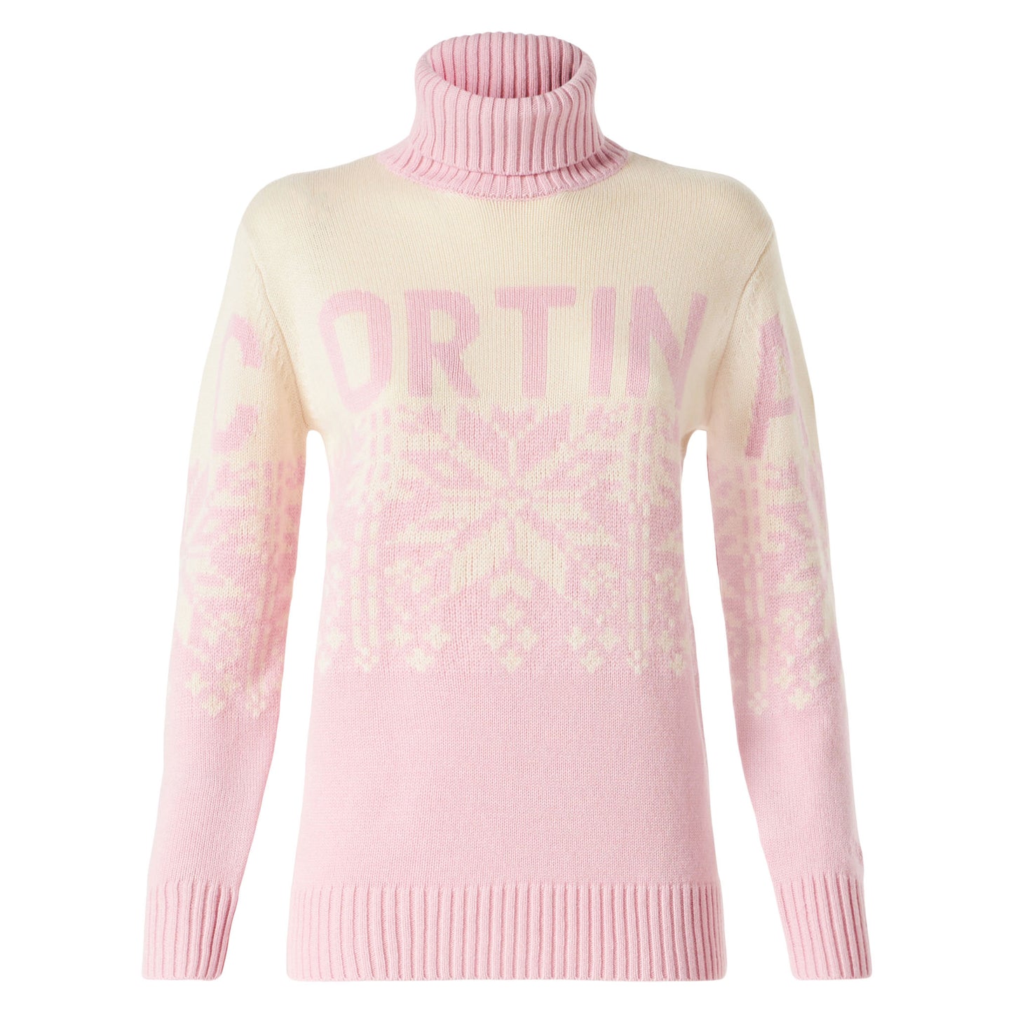 Woman turtleneck sweater with Cortina print - MC2 Saint Barth