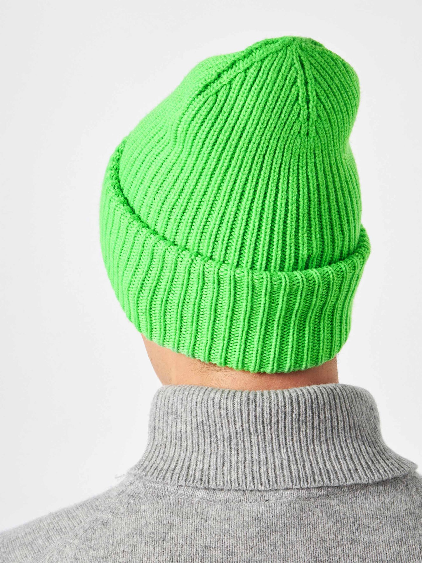 Man fluo green knit beanie - MC2 Saint Barth