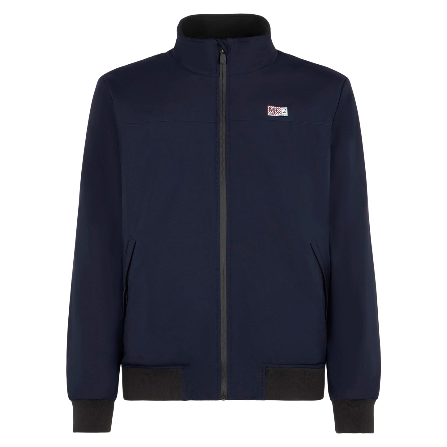 Man blue bomber jacket Country with furry lining - MC2 Saint Barth
