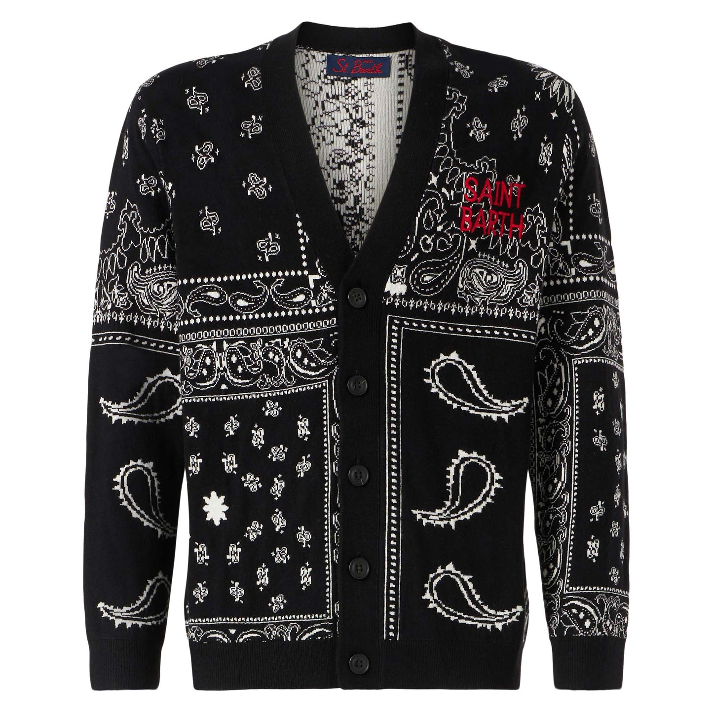 Bandanna knitted cardigan with Saint Barth embroidery - MC2 Saint Barth