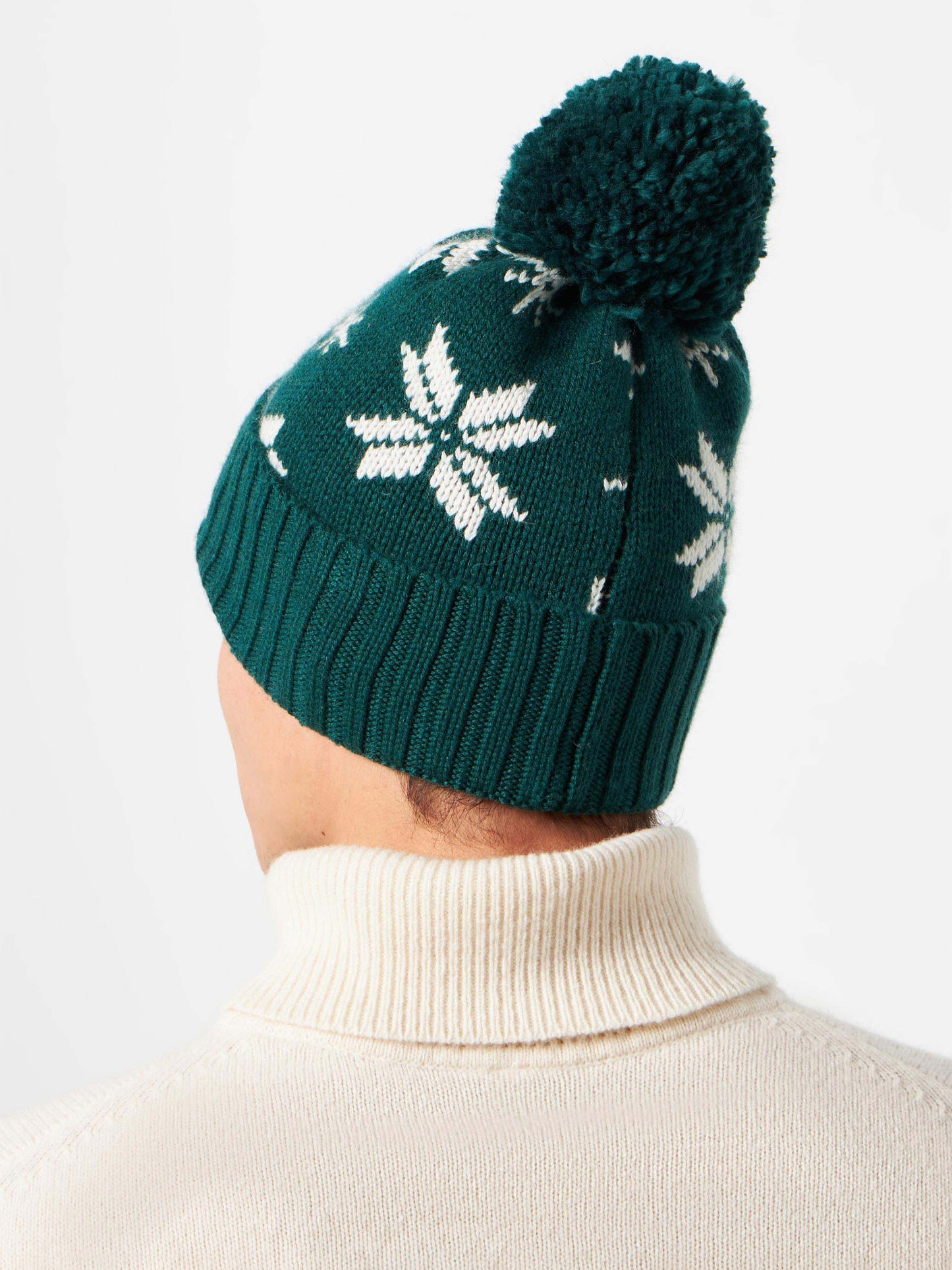 Man green beanie with norwegian pattern - MC2 Saint Barth