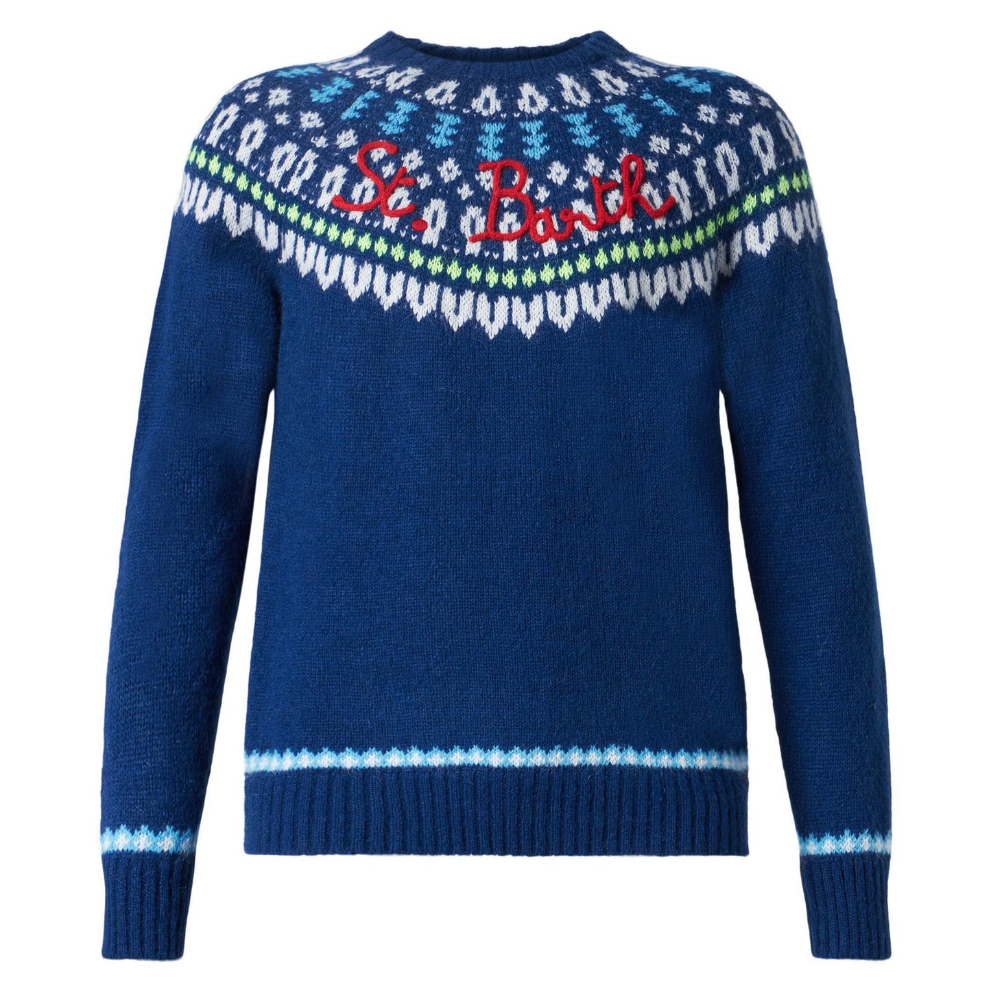 Man brushed sweater with icelandic jacquard - MC2 Saint Barth