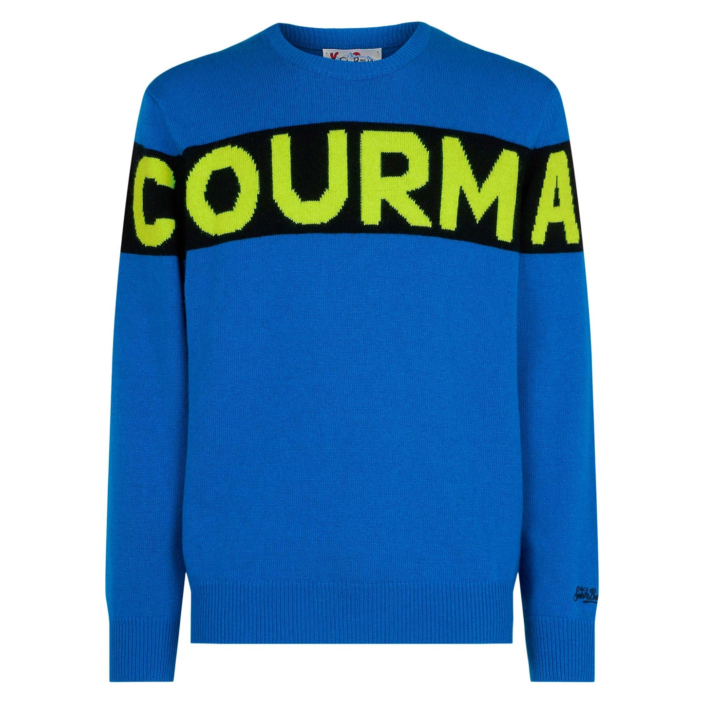 Man blue sweater with Courma lettering - MC2 Saint Barth