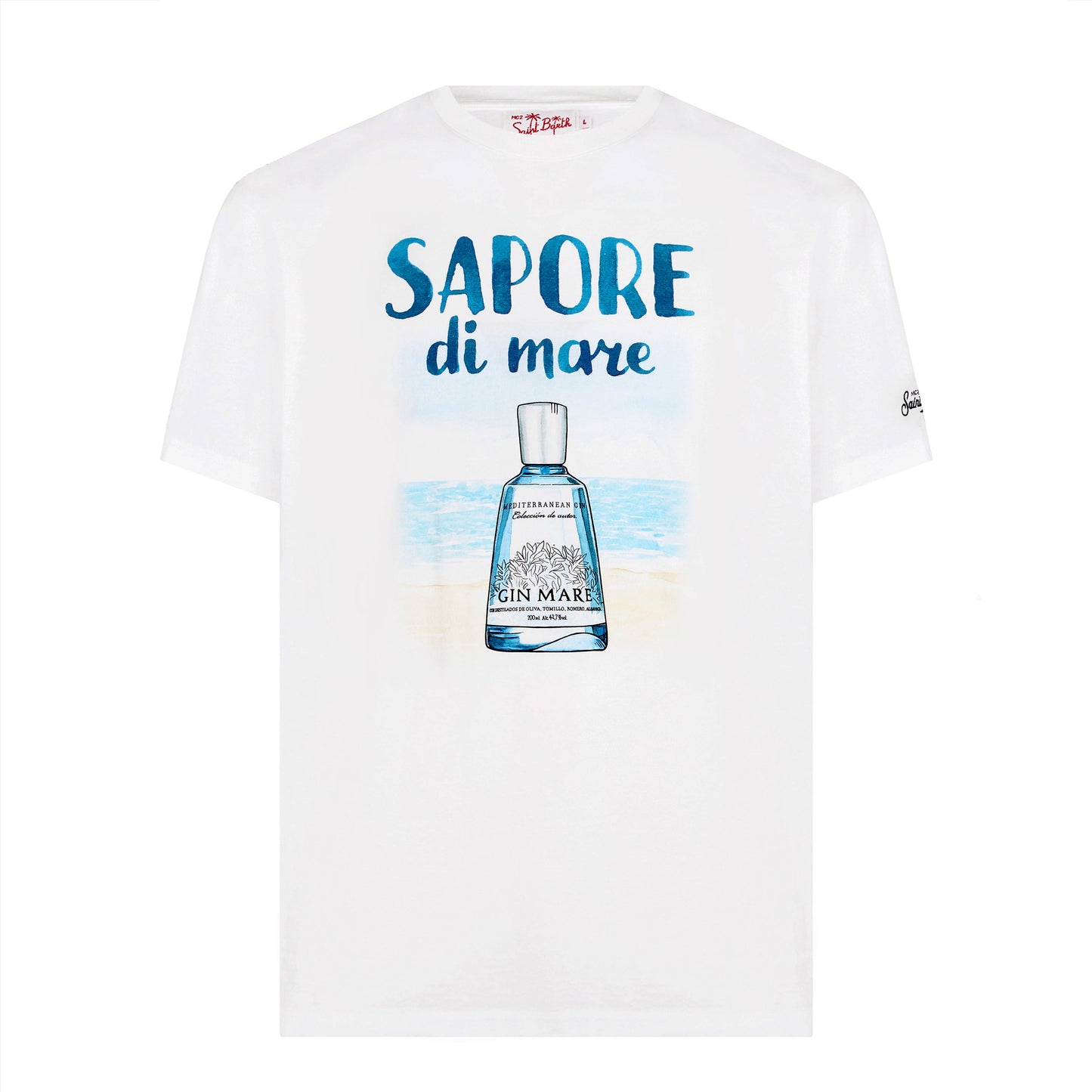Man cotton t-shirt with Gin print | GIN MARE SPECIAL EDITION - MC2 Saint Barth