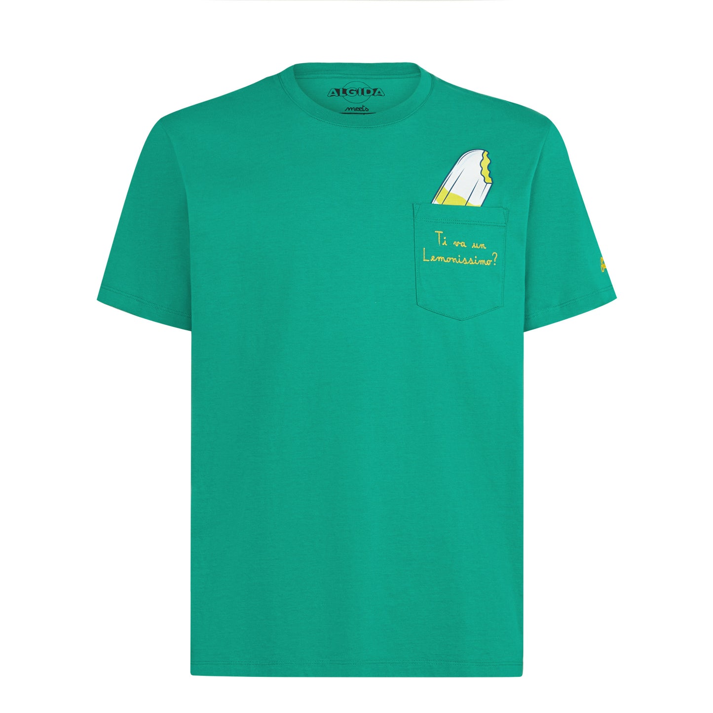 cotton t-shirt with Ti va un Lemonissimo? embroidery | ALGIDA® SPECIAL EDITION - MC2 Saint Barth