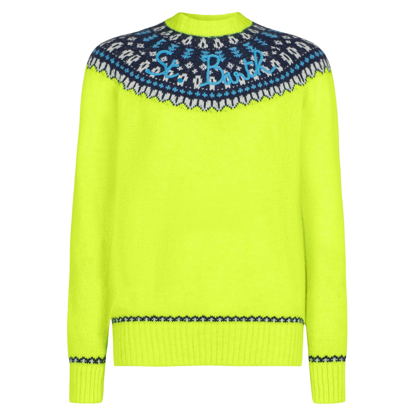 Man brushed sweater with icelandic jacquard - MC2 Saint Barth