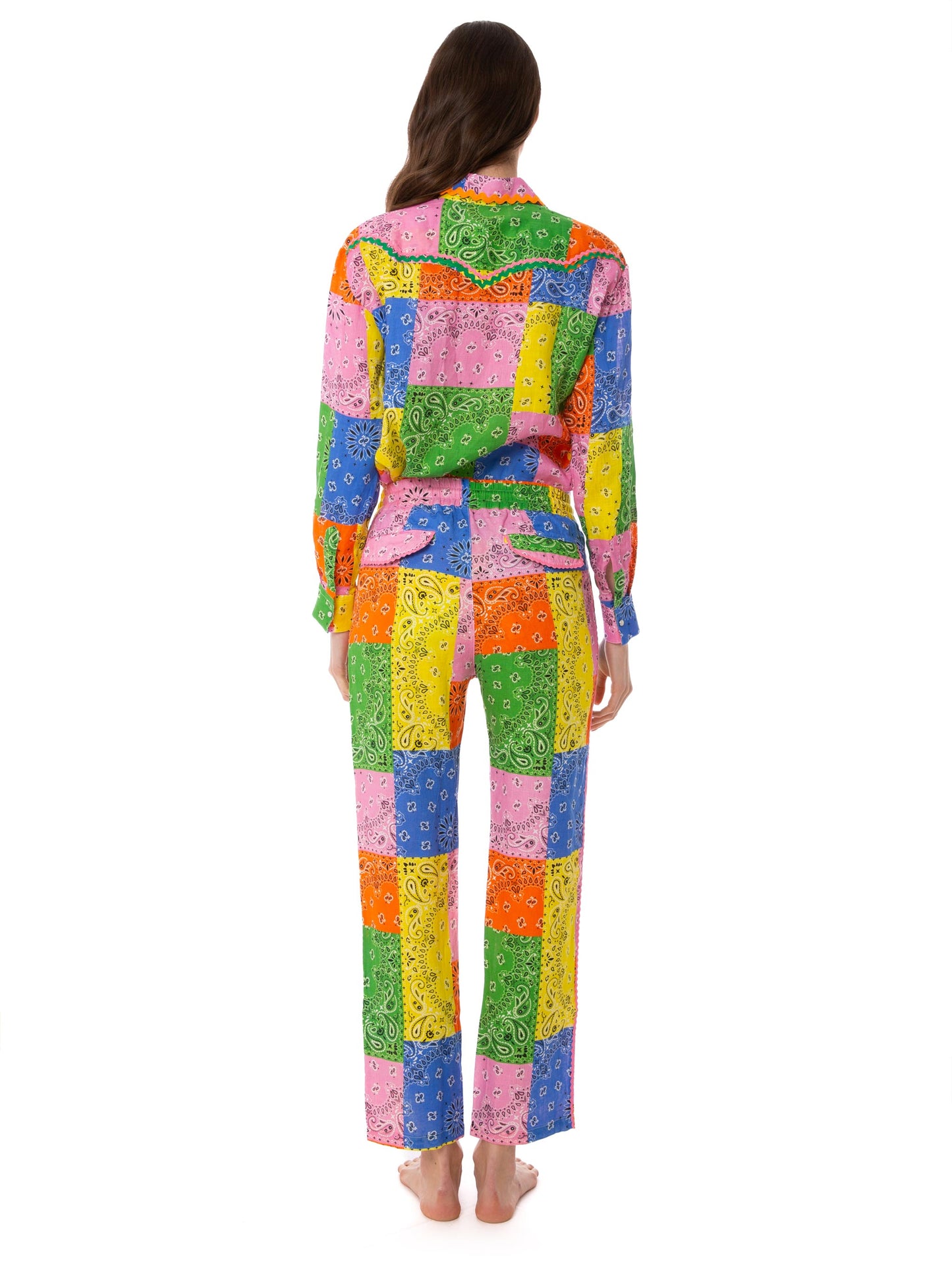 Multicolour bandanna print linen shirt - MC2 Saint Barth