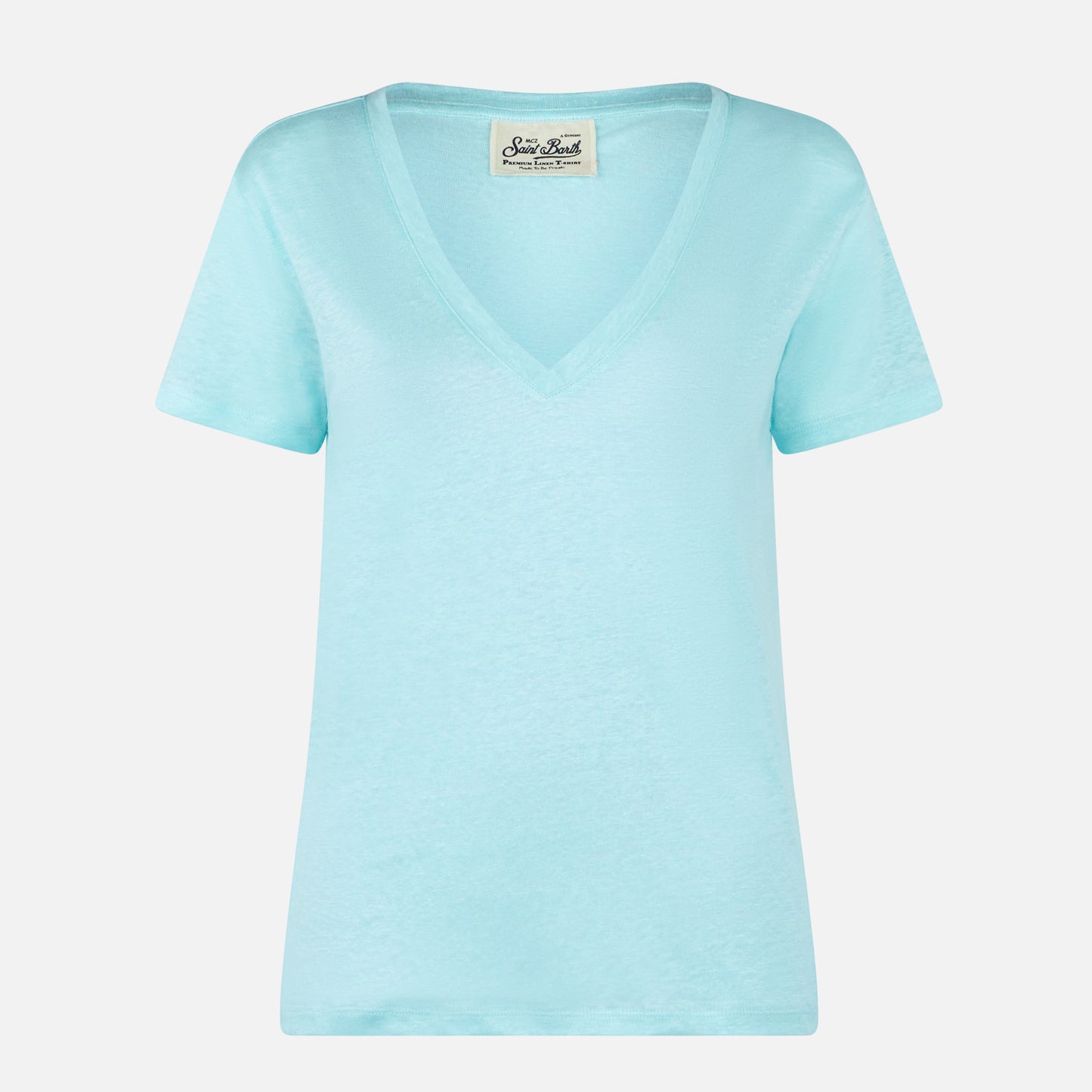 Woman water green linen t-shirt - MC2 Saint Barth