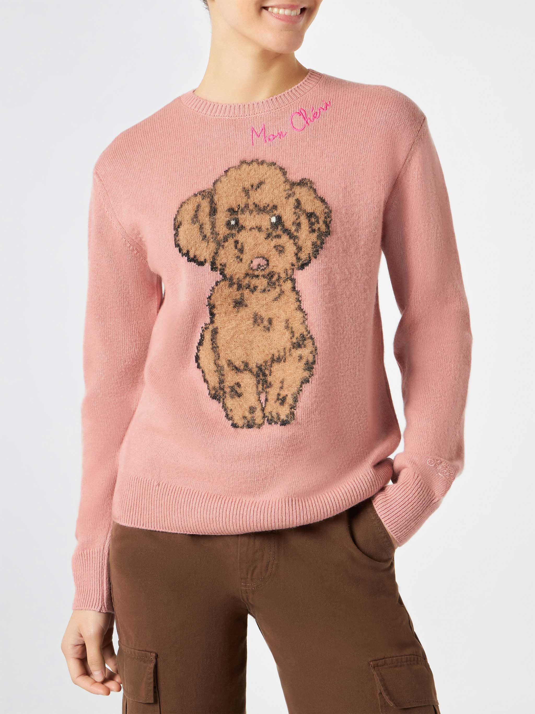 Woman sweater with dog print MC2 Saint Barth