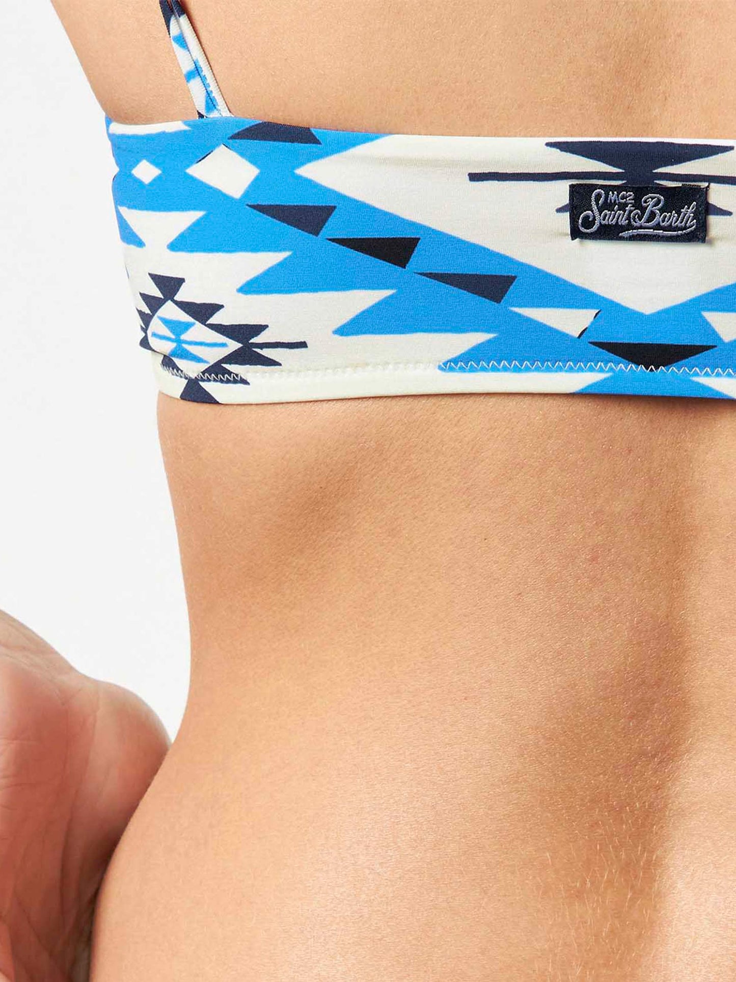 Woman bralette swimsuit with ikat print - MC2 Saint Barth