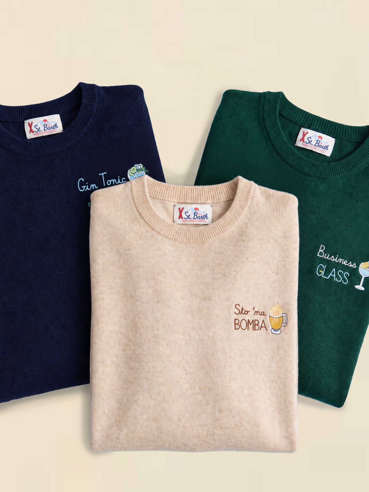 Men's Mini Cocktail Embroidered Knits