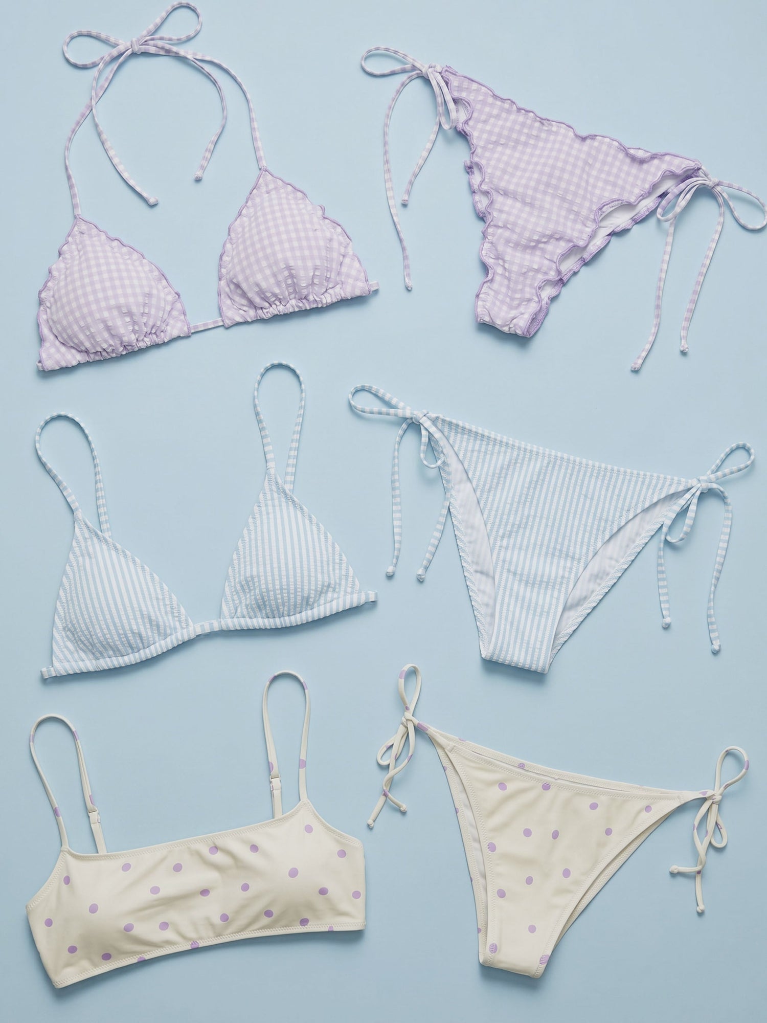 Dots, Stripes & Checks Bikini Swimsuits