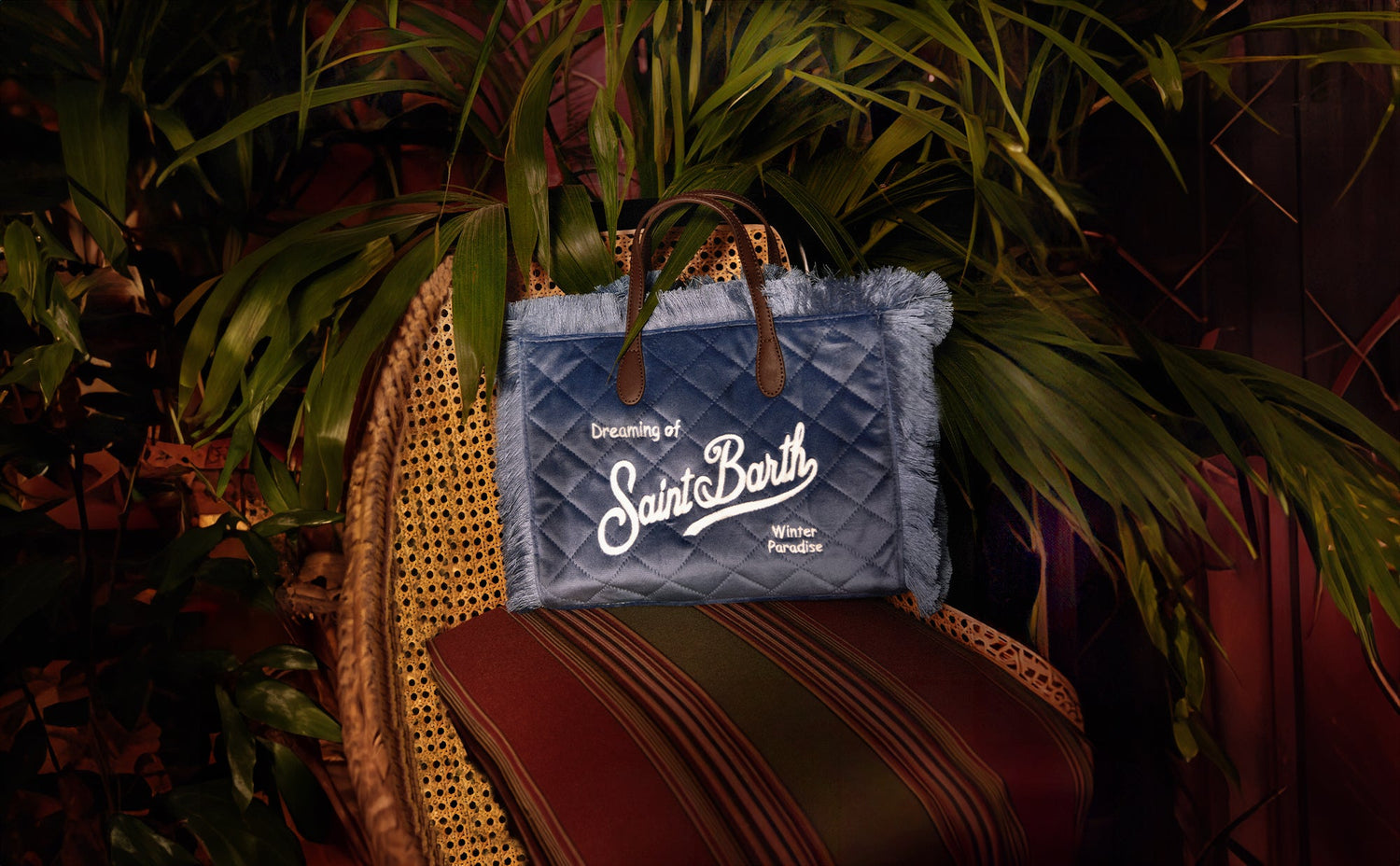 Velvet and chenille bags - MC2 Saint Barth