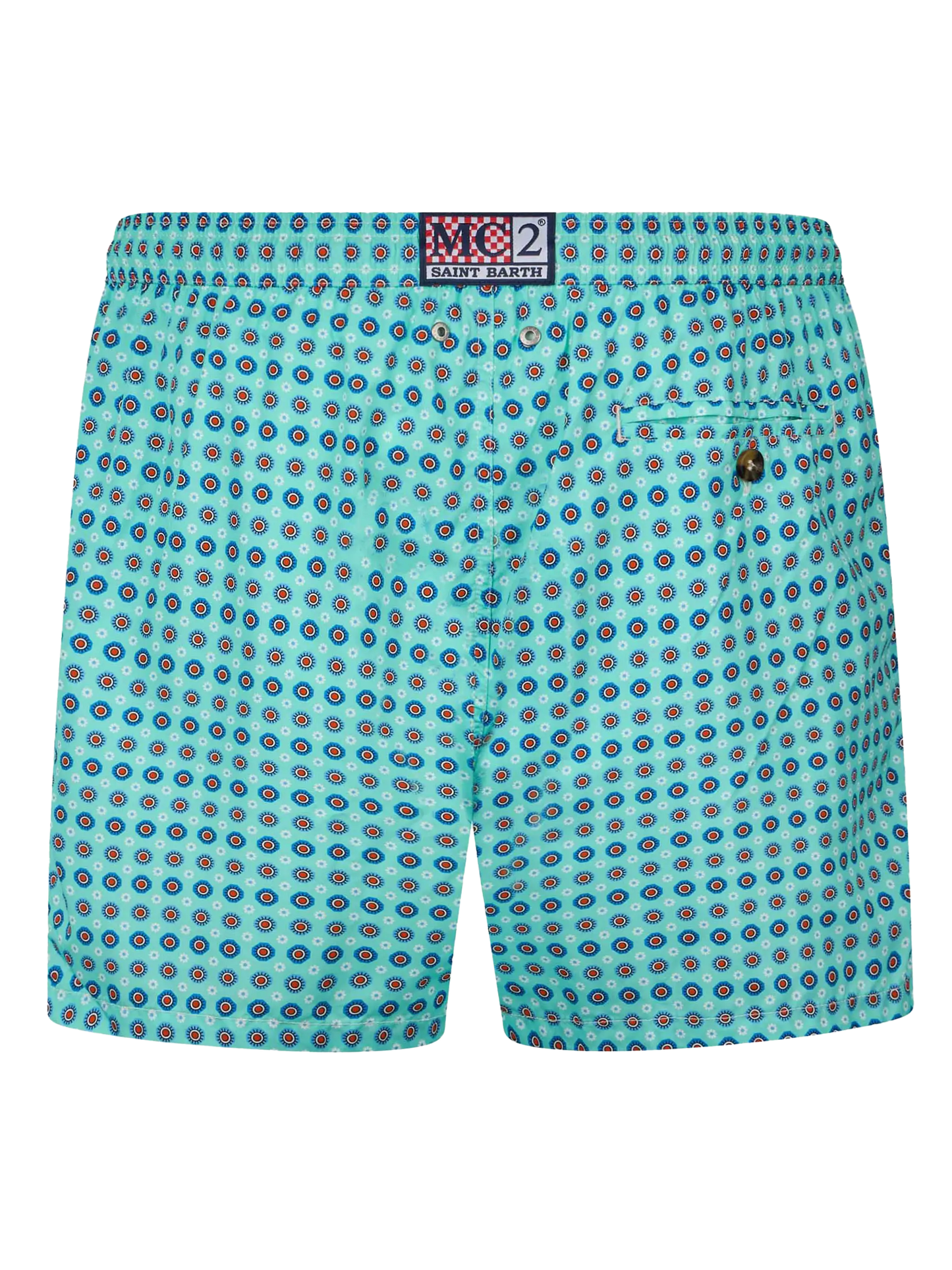Man lightweight fabric swim-shorts Lighting Micro Fantasy with tie print - MC2 Saint Barth