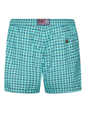 Man lightweight fabric swim-shorts Lighting Micro Fantasy with tie print - MC2 Saint Barth