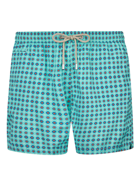 Man lightweight fabric swim-shorts Lighting Micro Fantasy with tie print - MC2 Saint Barth