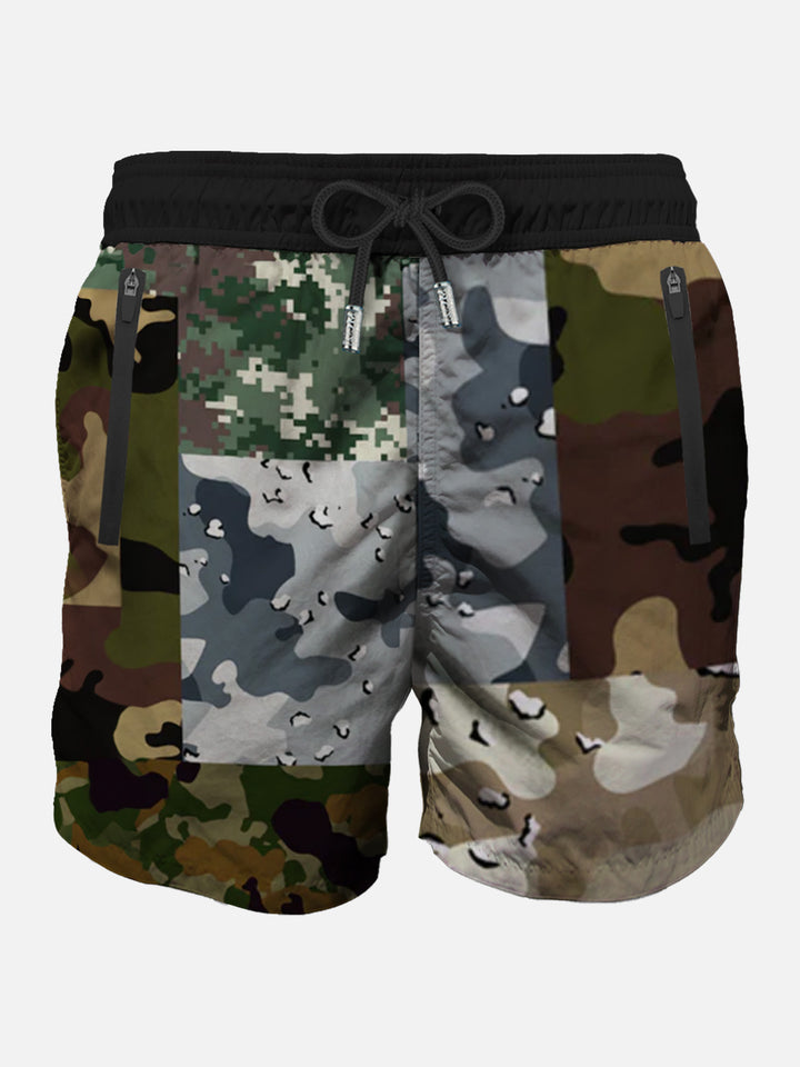 Man camouflage zipped swim shorts - MC2 Saint Barth