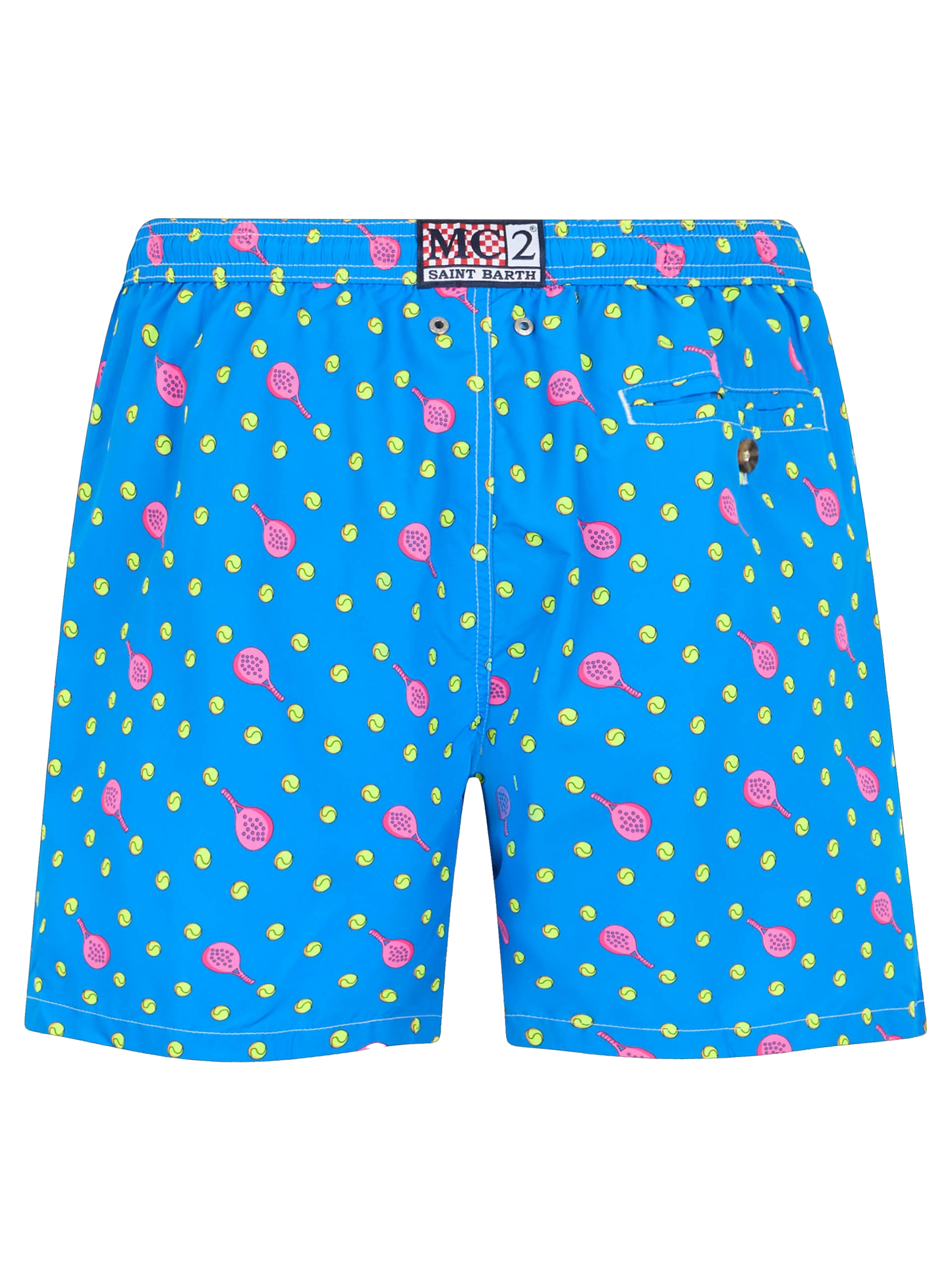 Man lightweight fabric swim-shorts Lighting Micro Fantasy with padel print - MC2 Saint Barth