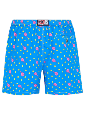 Man lightweight fabric swim-shorts Lighting Micro Fantasy with padel print - MC2 Saint Barth