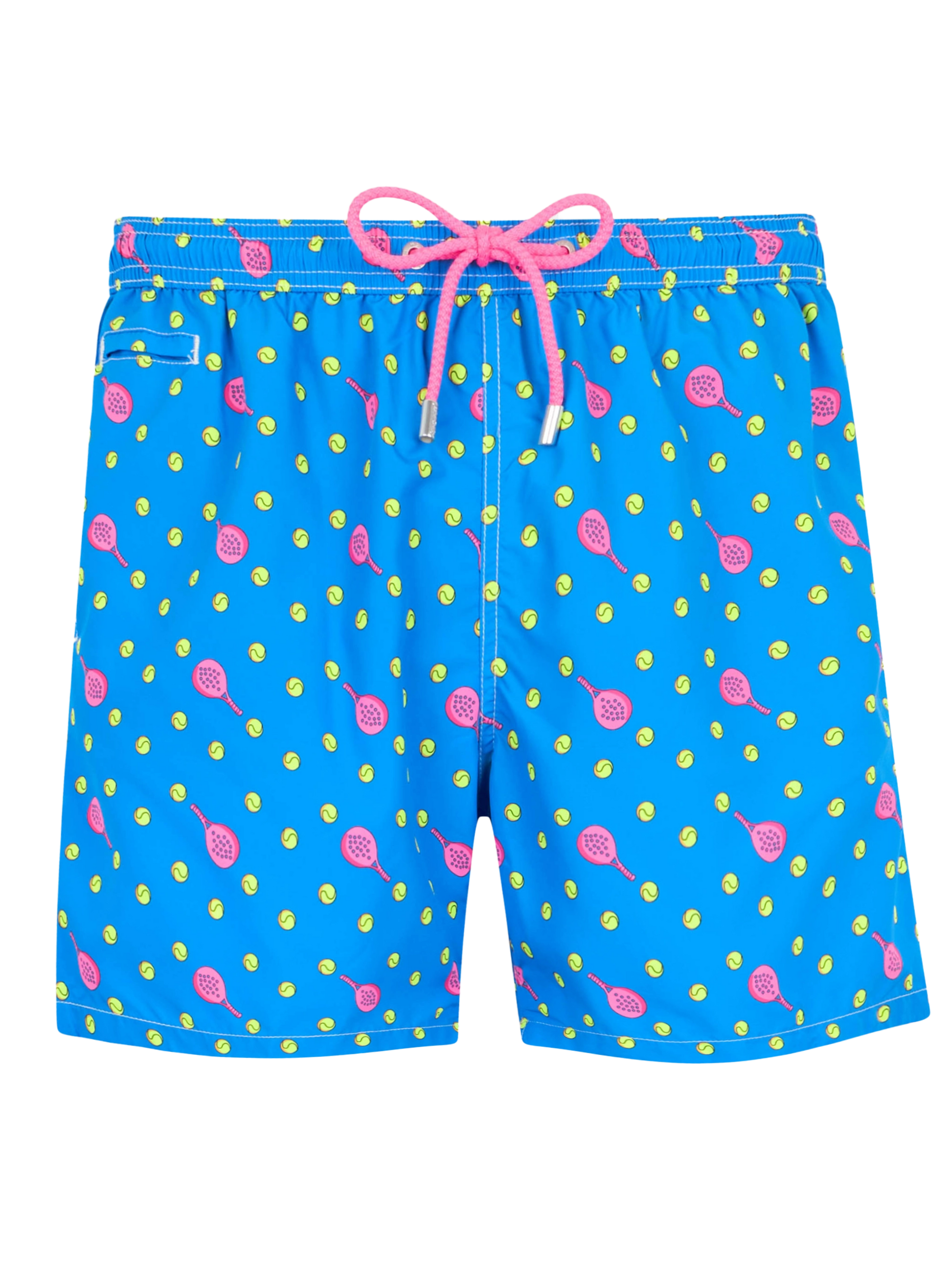 Man lightweight fabric swim-shorts Lighting Micro Fantasy with padel print - MC2 Saint Barth