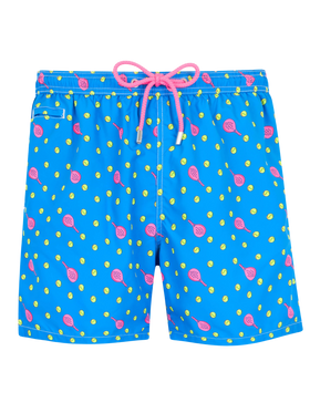 Man lightweight fabric swim-shorts Lighting Micro Fantasy with padel print - MC2 Saint Barth