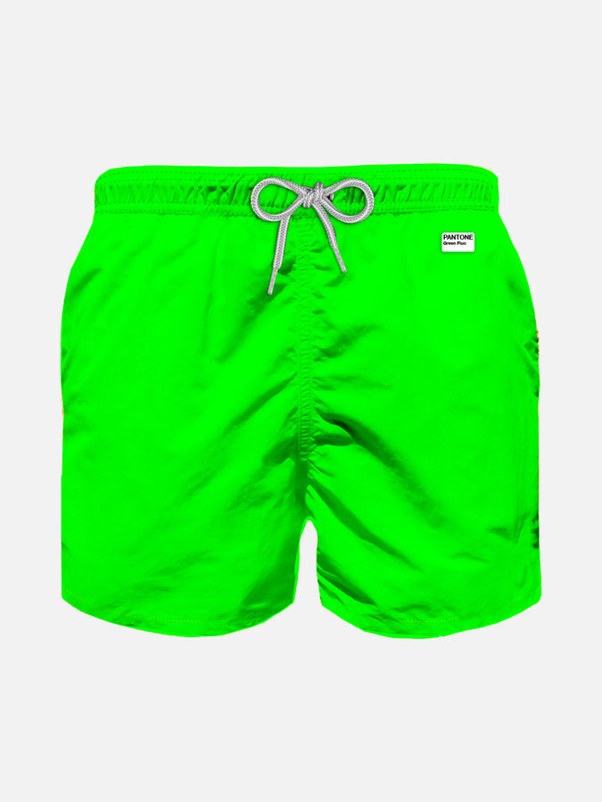 Mc2 Saint Barth Costume da bagno da bambino verde fluo | EDIZIONE SPECIALE PANTONE™