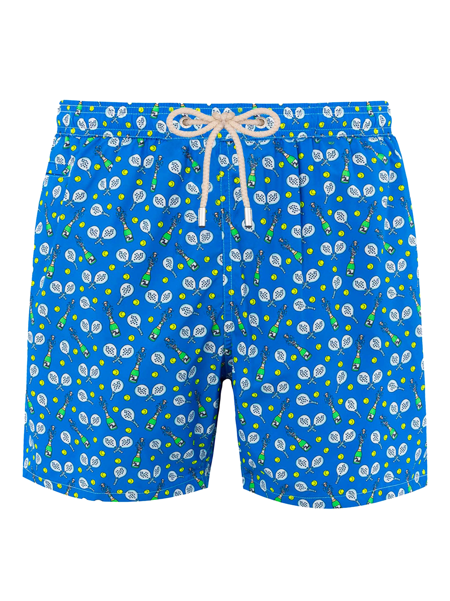 Man lightweight fabric swim-shorts Lighting Micro Fantasy with padel winner print - MC2 Saint Barth