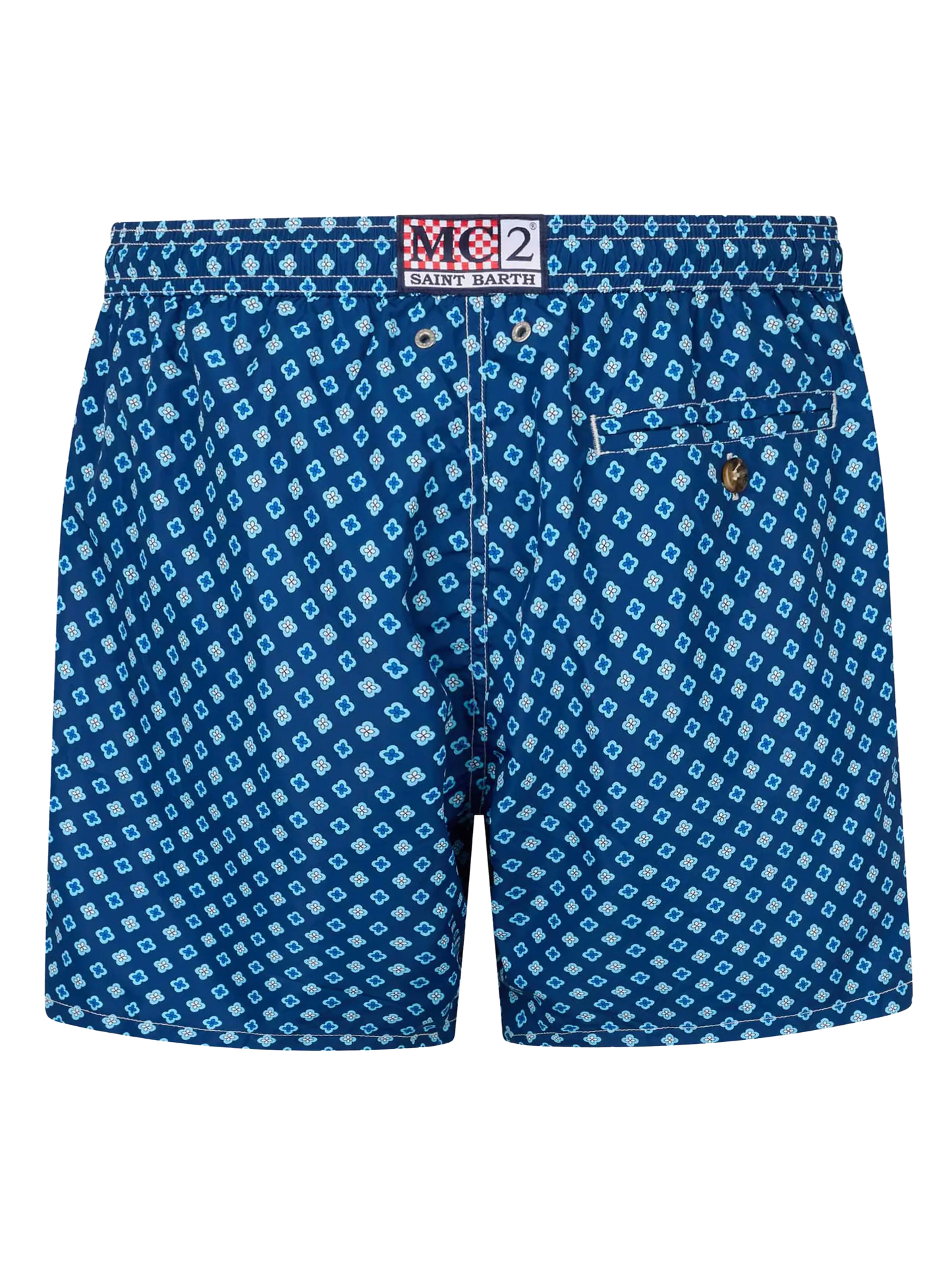 Man lightweight fabric swim-shorts Lighting Micro Fantasy with tie print - MC2 Saint Barth