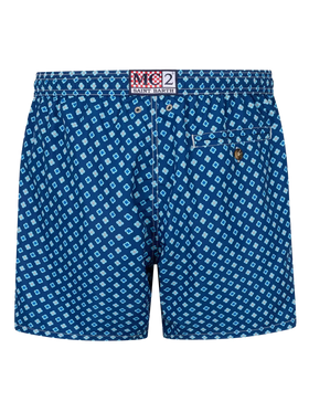 Man lightweight fabric swim-shorts Lighting Micro Fantasy with tie print - MC2 Saint Barth