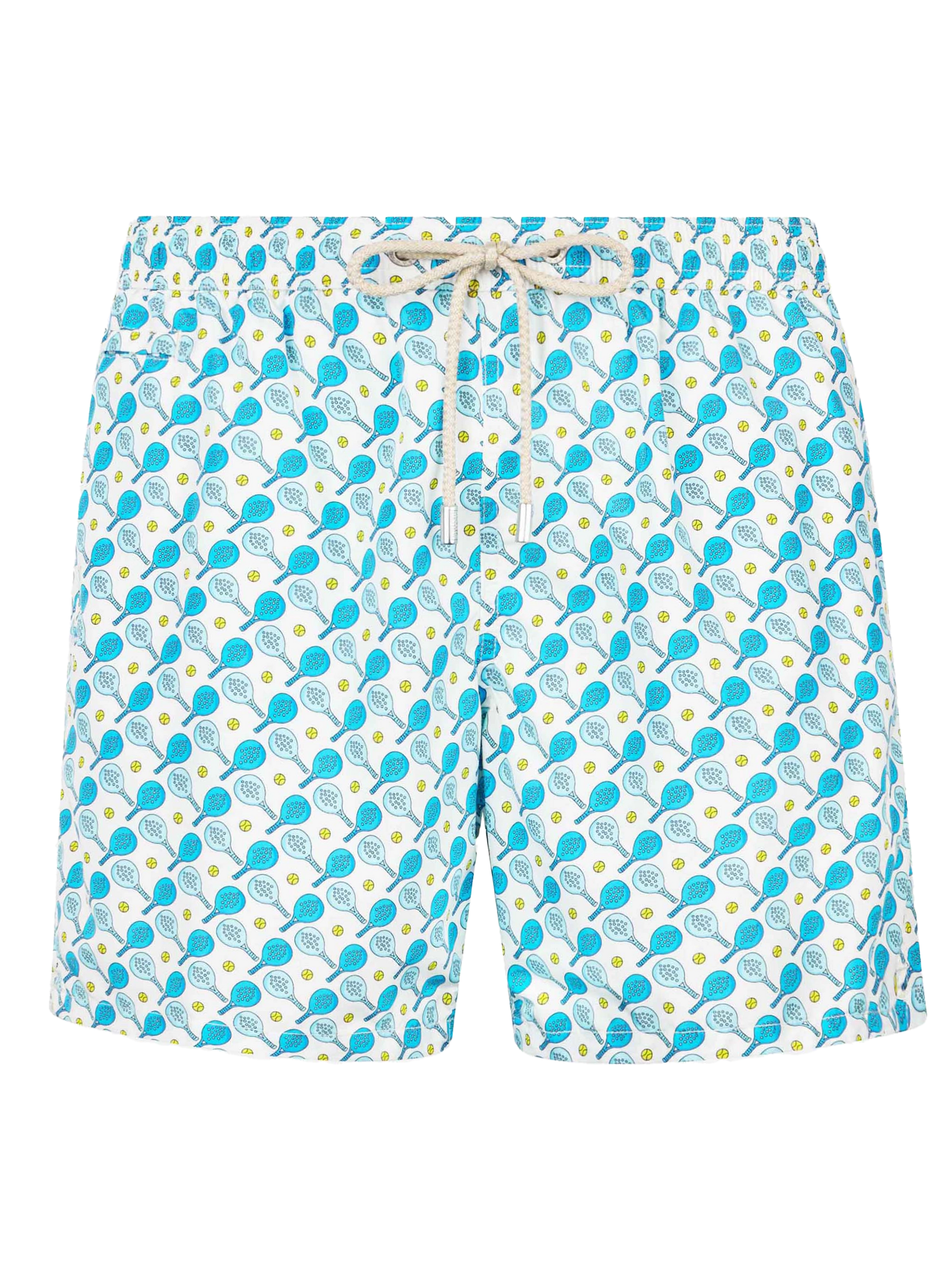 Man lightweight fabric swim-shorts Lighting Micro Fantasy with padel print - MC2 Saint Barth