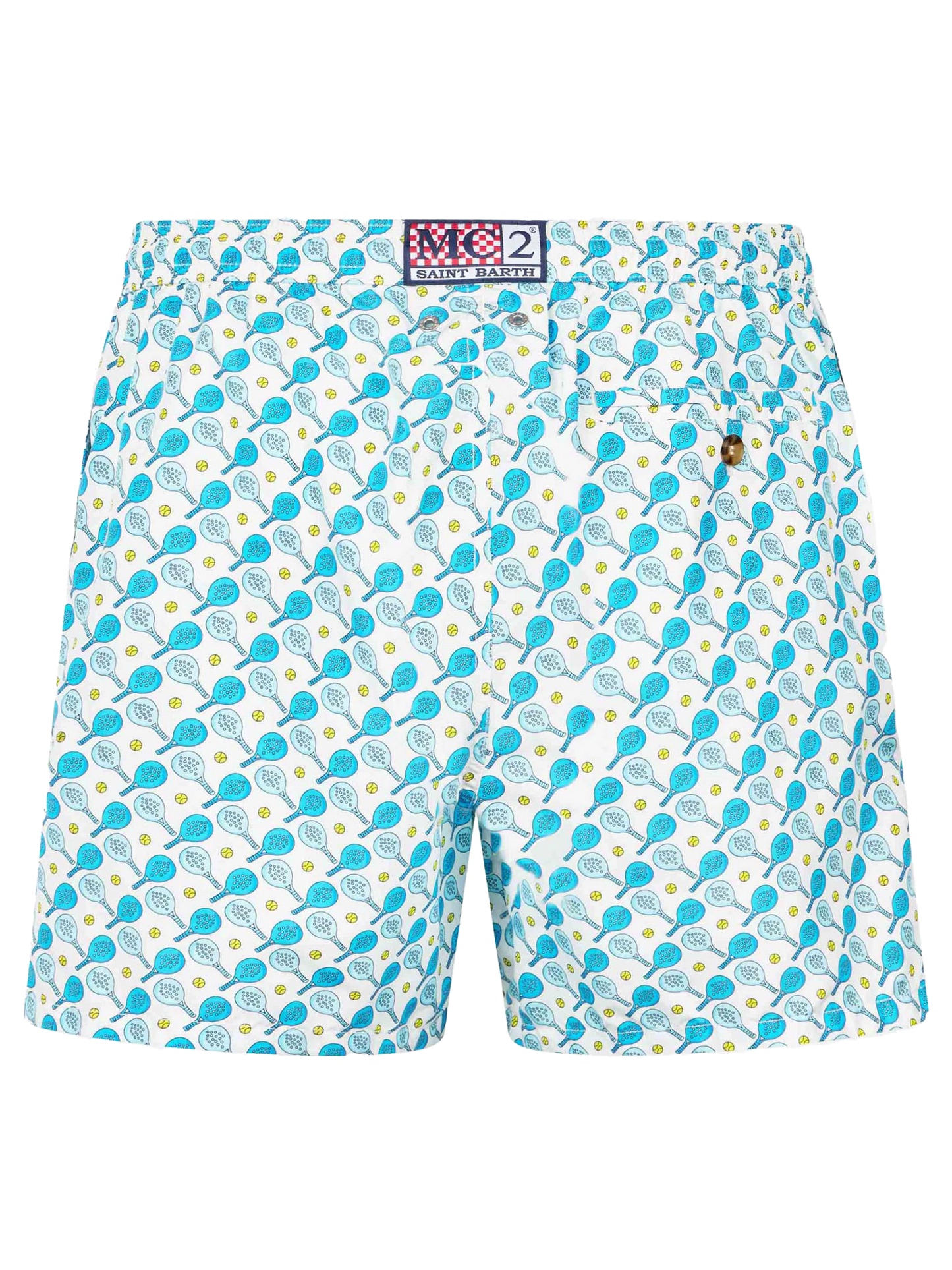 Man lightweight fabric swim-shorts Lighting Micro Fantasy with padel print - MC2 Saint Barth
