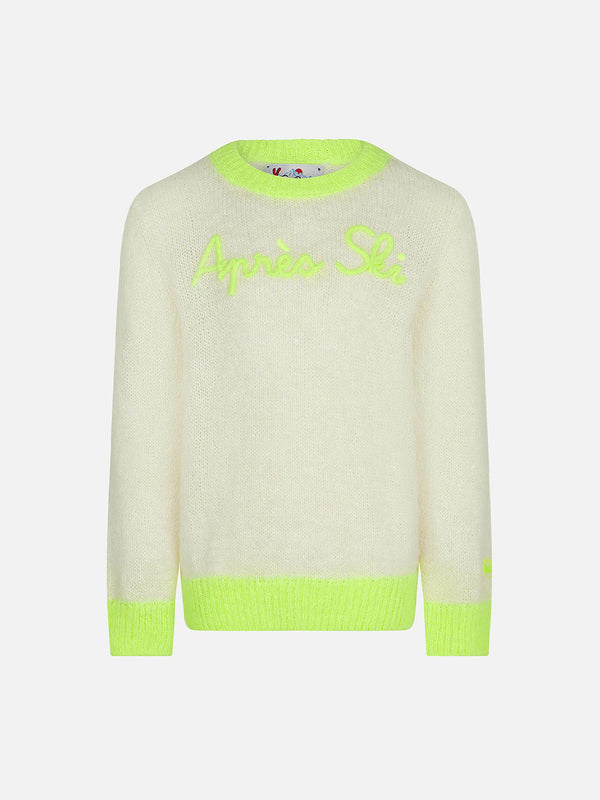 Boy crewneck sweater with handmade embroidery