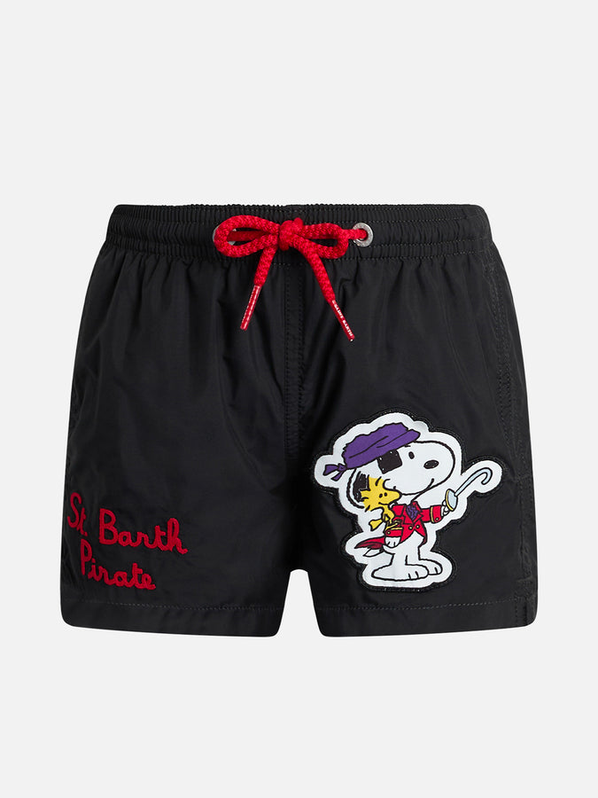 Mc2 Saint Barth Costume da bagno medio Haiti da bambino con stampa piazzata e ricamo Snoopy | EDIZIONE SPECIALE SNOOPY PEANUTS