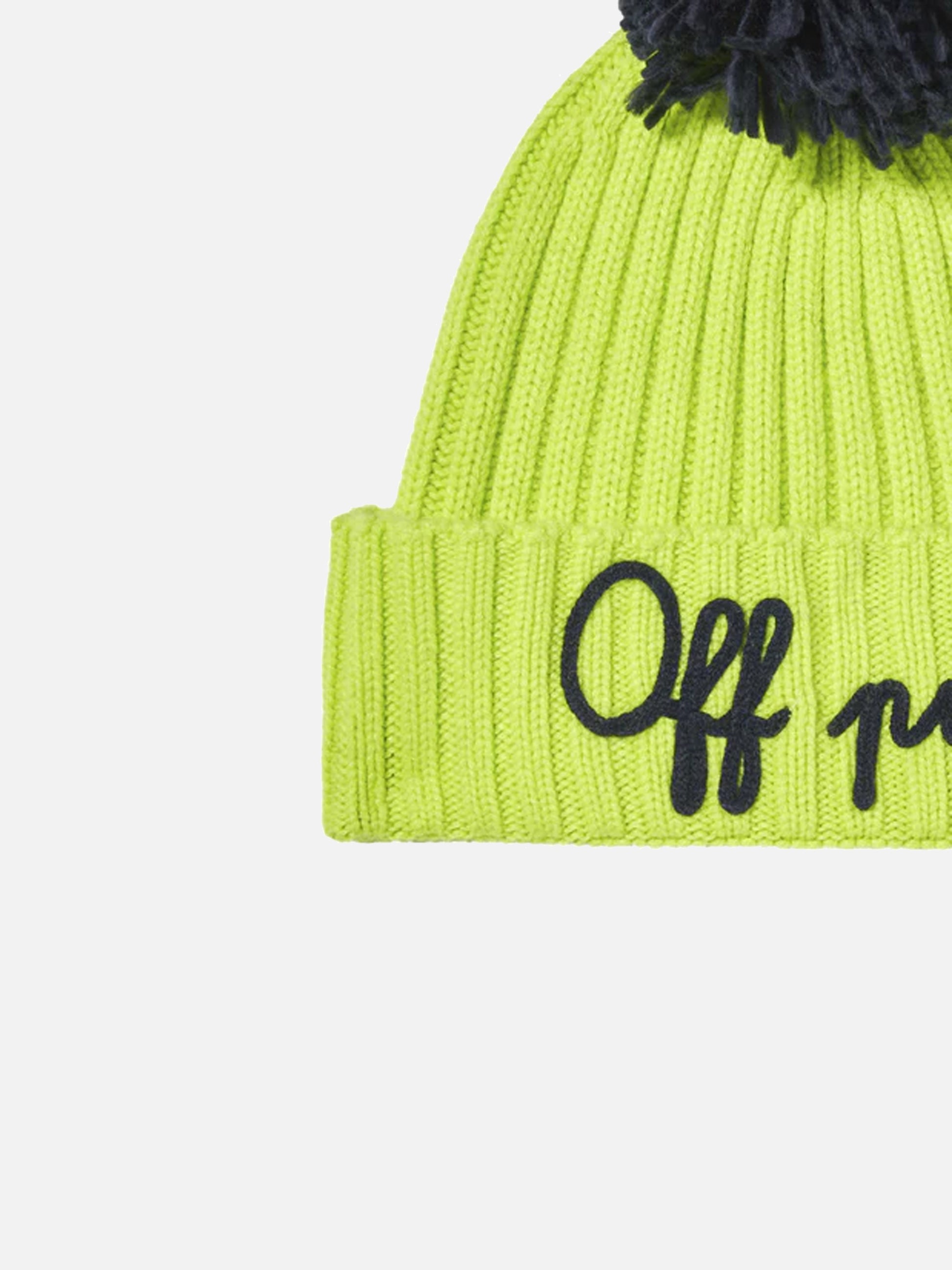 Boy fluo yellow beanie with pompon - MC2 Saint Barth