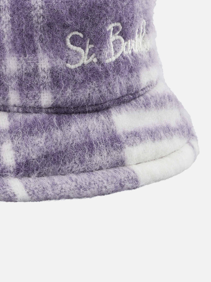 Woman bucket hat with tartan print - MC2 Saint Barth