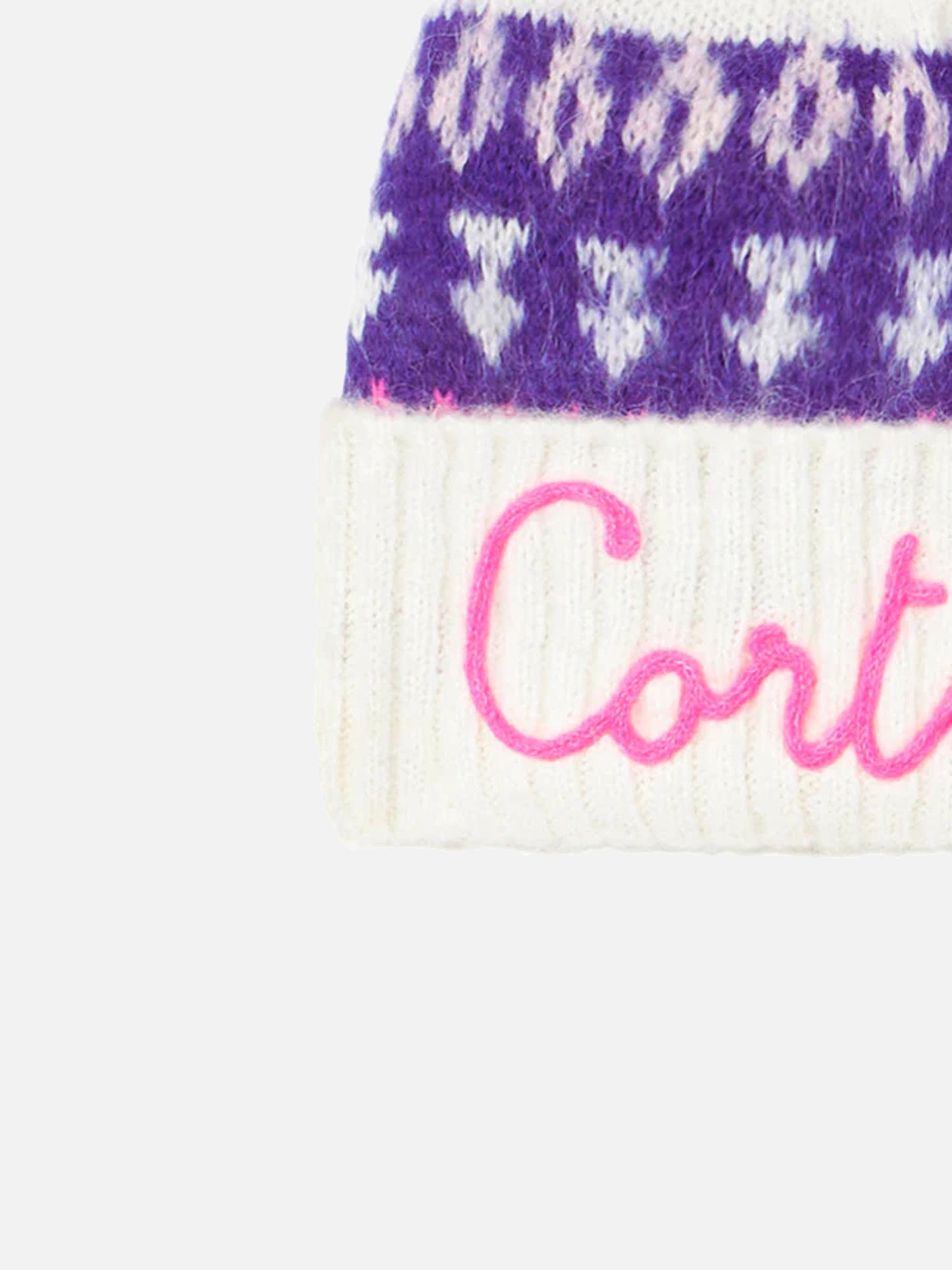 Woman ultra soft beanie with nordic jacquard - MC2 Saint Barth