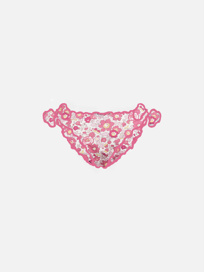 Mc2 Saint Barth Girl ruffled swim briefs Melly with Betsy print | MADE WITH LIBERTY FABRIC