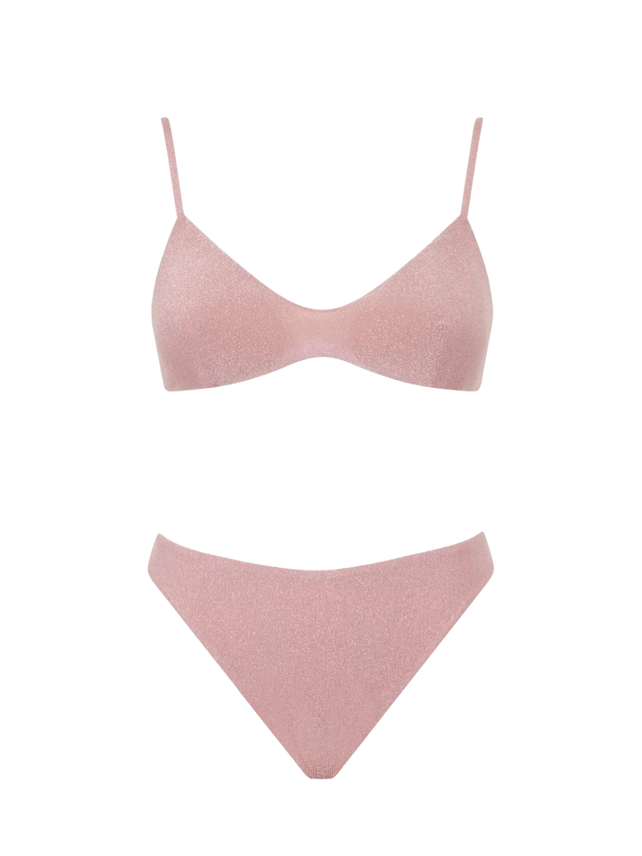 Pink lurex bralette bikini - MC2 Saint Barth